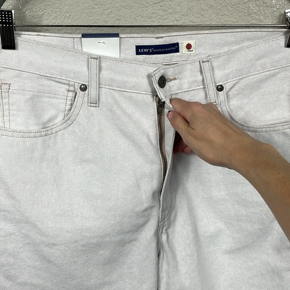 NWT Levis Made and Crafted Japanese Denim Column Pant Ankle Cream Sand Sz 32 - Picture 5 of 16